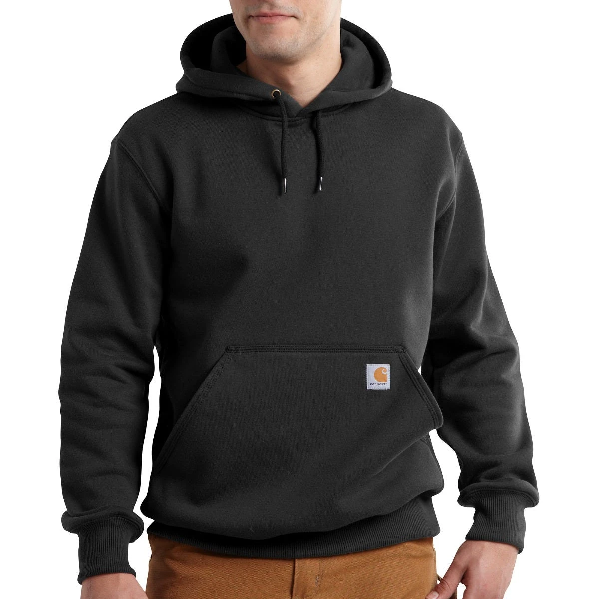 Carhartt Sweatshirts: Men's 100615 001 Black Paxton Rain Defender Hooded Sweatshirt - Image 2