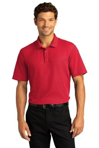Port Authority Shirts: Men's K810 RRD Rich Red SuperPro React Polo Shirt