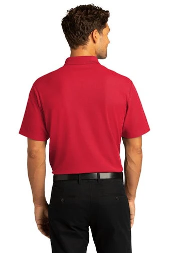 Port Authority Shirts: Men's K810 RRD Rich Red SuperPro React Polo Shirt - Image 4
