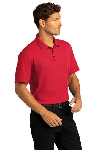 Port Authority Shirts: Men's K810 RRD Rich Red SuperPro React Polo Shirt - Image 2