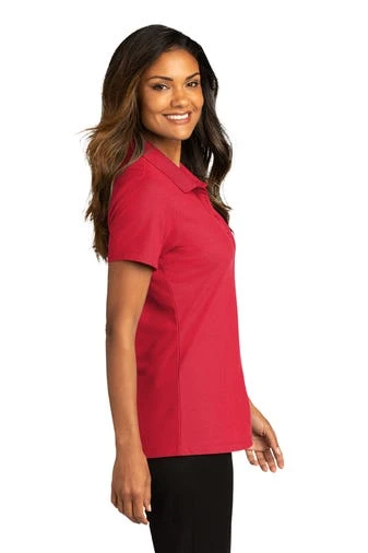 Port Authority Shirts: Women's LK810 RRD Rich Red SuperPro React Polo Shirt - Image 3
