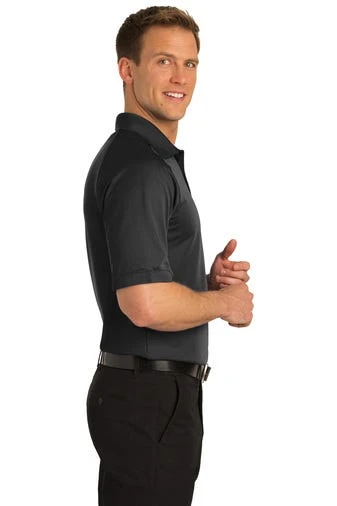 Port Authority Shirts: Men's K525 BK Black Dry Zone Ottoman Polo - Image 3