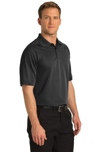 Port Authority Shirts: Men's K525 BK Black Dry Zone Ottoman Polo - Image 2
