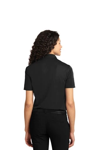 Port Authority Shirts: Women's L525 BLK Black Dry Zone Ottoman Polo - Image 4