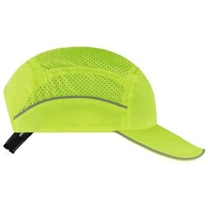 Ergodyne Caps: Men's 8955 Lime Skullerz Lightweight Long Brim Bump Cap - Image 2