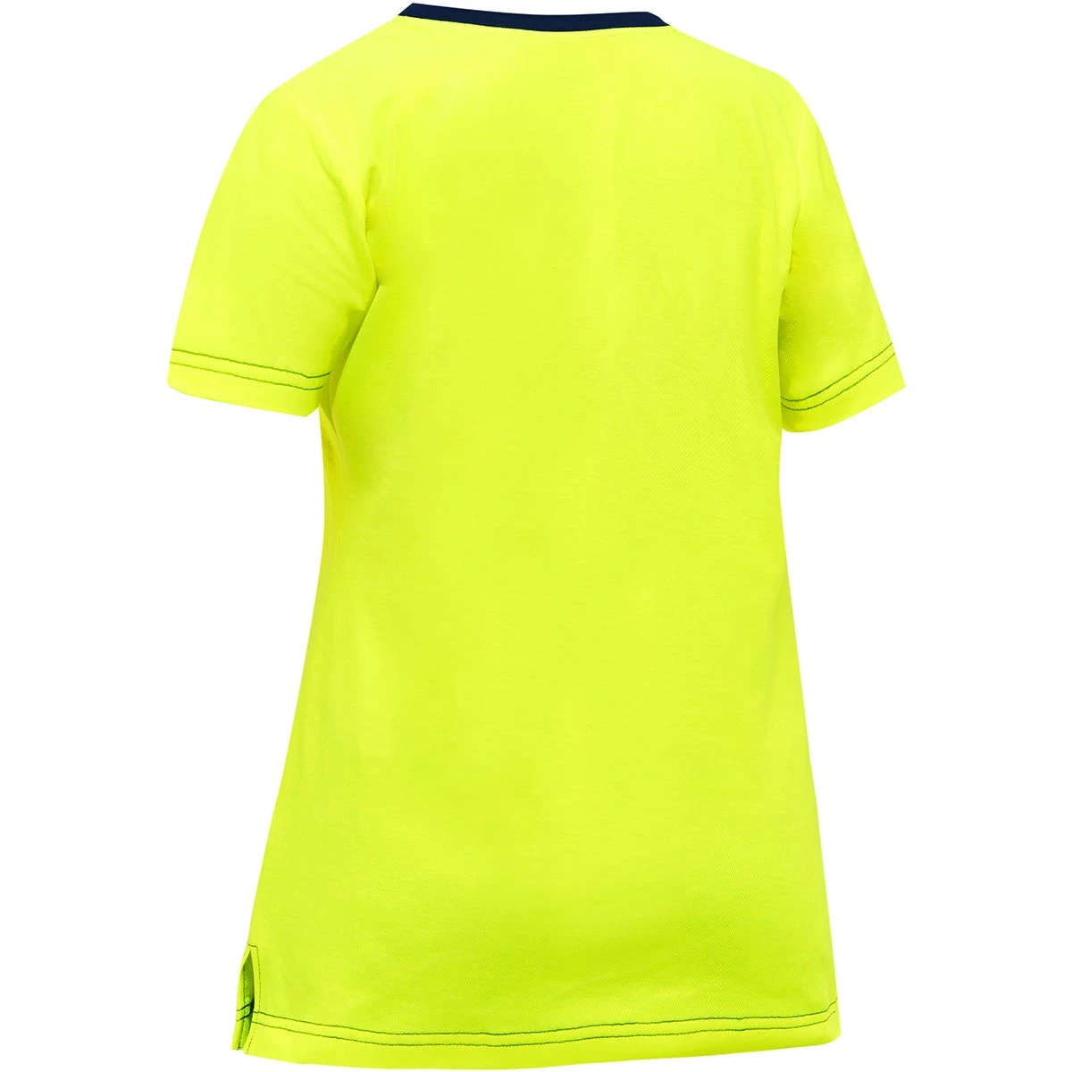 Bisley By PIP Shirts: Women's 310W1118 Y Yellow Non-ANSI Short Sleeve V Neck T-Shirt - Image 2