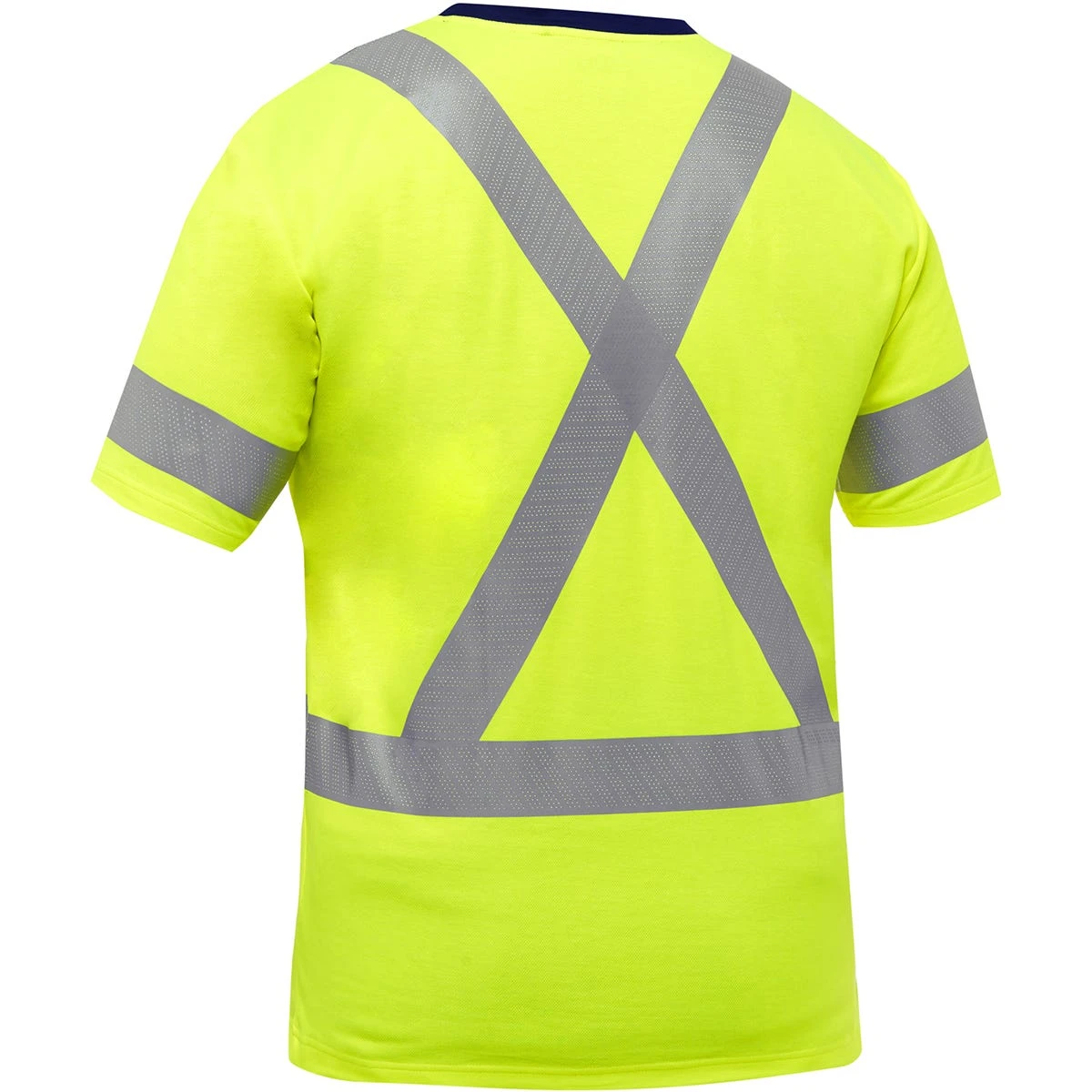 Bisley By PIP Shirts: Men's 313M1118X Y Yellow ANSI Type R Class 3 X-Back Short Sleeve Shirt - Image 2
