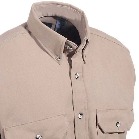 Bulwark Shirts: Men's SMU2 KH Flame-Resistant Khaki Work Shirt - Image 3