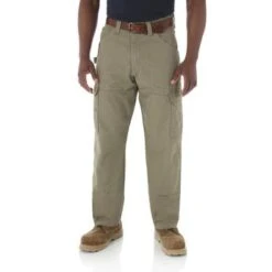 Wrangler Riggs Pants: Men's Bark 3W060 BR Ripstop Ranger Pants