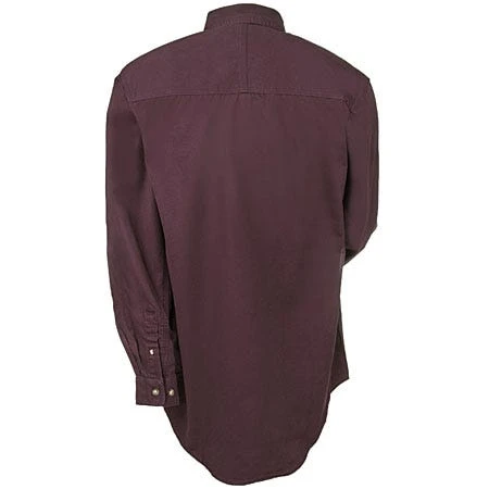 Wrangler Riggs Shirts: Men's Burgundy 3W501 BG Long Sleeve Cotton Twill Shirt - Image 3
