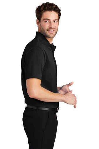 Port Authority Shirts: Men's K527 BLK Black Tech Pique Polo - Image 3