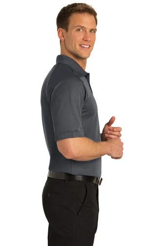 Port Authority Shirts: Men's TLK525 IG Iron Grey Tall Dry Zone Ottoman Polo - Image 3