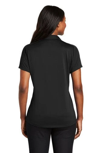 Port Authority Shirts: Women's L569 BLK Black Diamond Jacquard Ladies Polo - Image 4