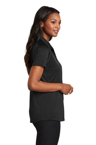Port Authority Shirts: Women's L569 BLK Black Diamond Jacquard Ladies Polo - Image 3