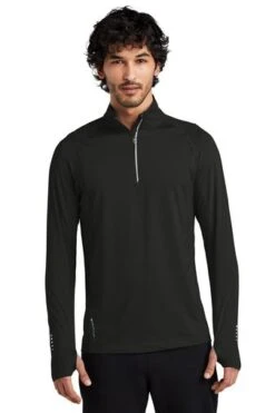 Ogio Shirts: Men's OE335 BLK Black Endurance Nexus 1/4-Zip Pullover