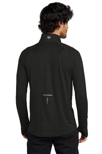 Ogio Shirts: Men's OE335 BLK Black Endurance Nexus 1/4-Zip Pullover - Image 3