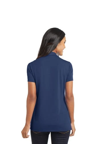 Port Authority Shirts: Women's L568 EB Estate Blue Cotton Touch Performance Polo - Image 4