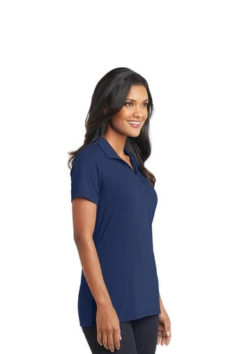 Port Authority Shirts: Women's L568 EB Estate Blue Cotton Touch Performance Polo - Image 2