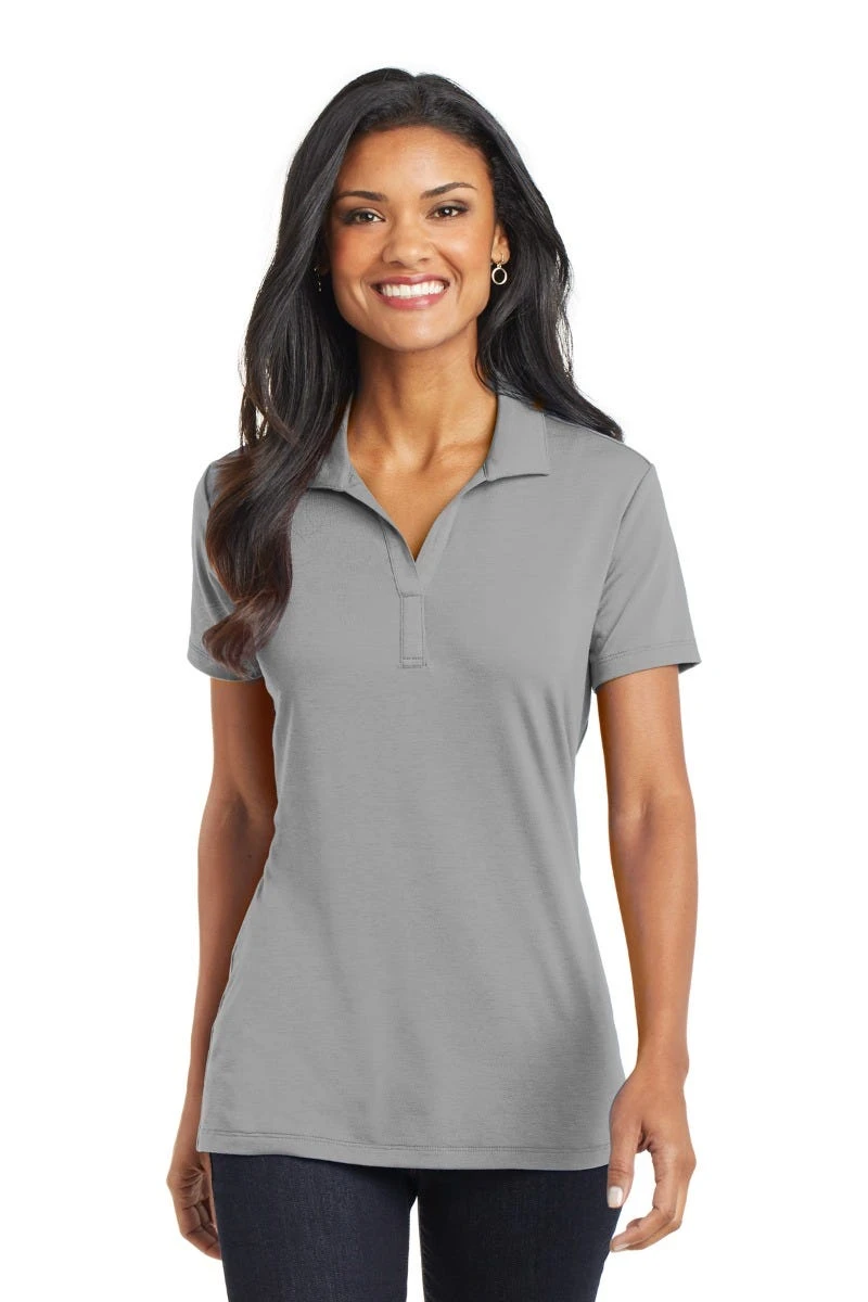 Port Authority Shirts: Women's L568 FG Frost Grey Ladies Cotton Touch Performance Polo