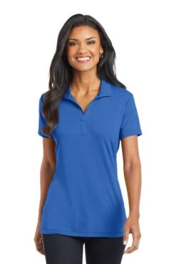 Port Authority Shirts: Women's L568 SB Strong Blue Ladies Cotton Touch Performance Polo