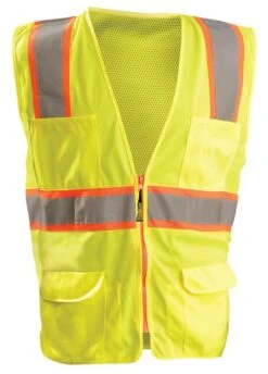 OccuNomix Vests: Men's LUX ATRNSM High Visibility Classic Mesh Two-Tone Surveyor Safety Vest