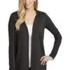 District Cardigans: Women's DT156 BKFST Black Forest Perfect Tri Hooded Cardigan