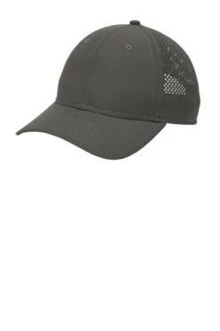 New Era Hats: Men's NE406 GA Graphite Perforated Performance Cap