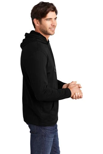 District Sweatshirts: Men's DT571 BLK Black Featherweight French Terry Hoodie - Image 3