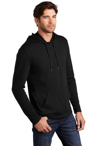 District Sweatshirts: Men's DT571 BLK Black Featherweight French Terry Hoodie - Image 2