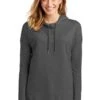 District Sweatshirts: Women's DT671 WC Washed Coal Featherweight French Terry Hoodie