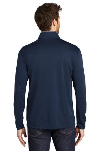 Port Authority Shirts: Men's K584 NVSG Navy Steel Grey Silk Touch Performance 1/4-Zip Shirt - Image 4