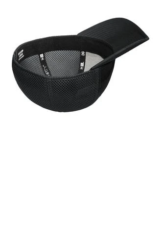 New Era Hats: Men's NE1091 BLKC Black Camo Tonal Stretch Tech Mesh Cap - Image 4