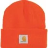 Carhartt Hats: Bright Orange Acrylic Watch Cap A18 BOG
