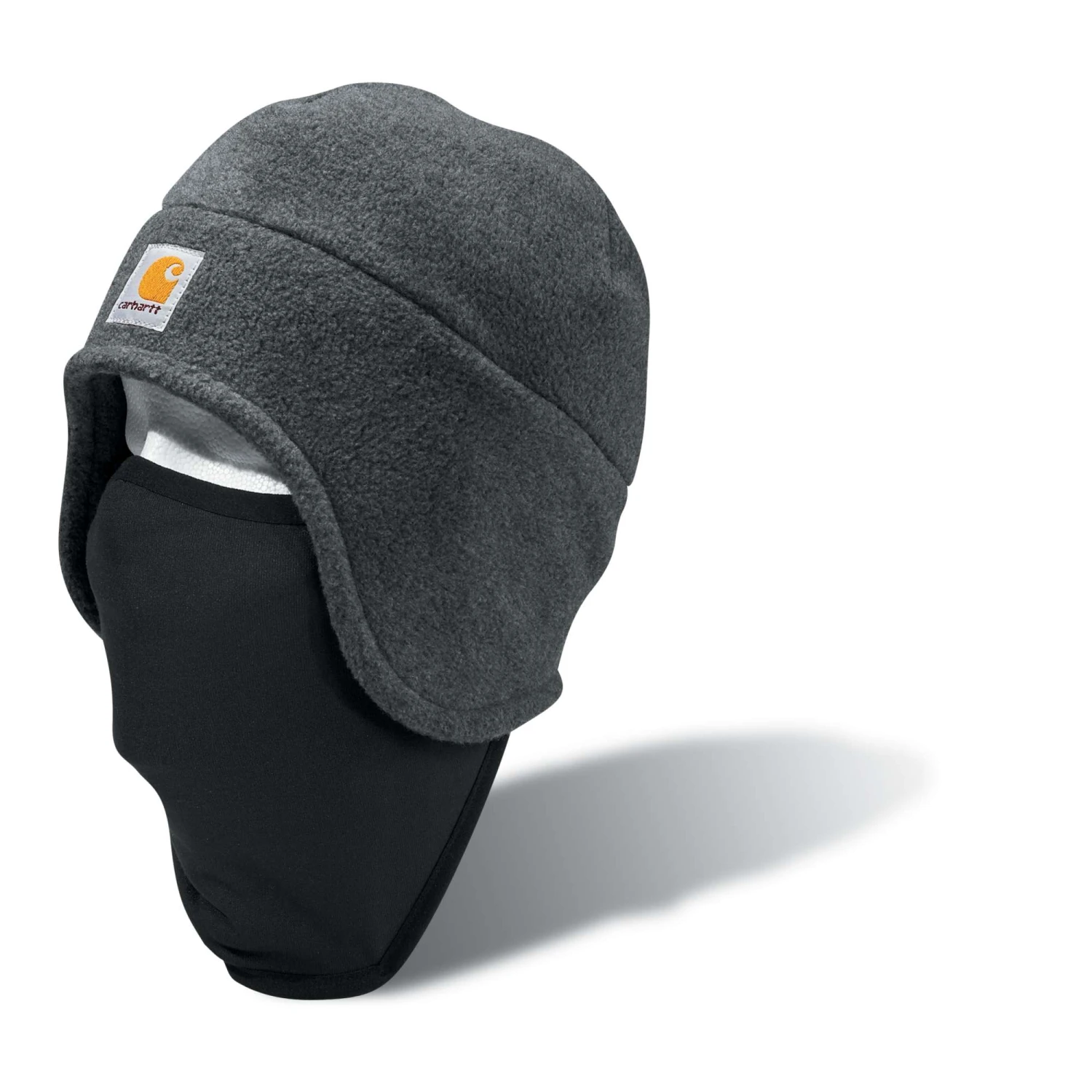 Carhartt Hats: A202 CHH Charcoal Heather Fleece 2-In-1 Headwear