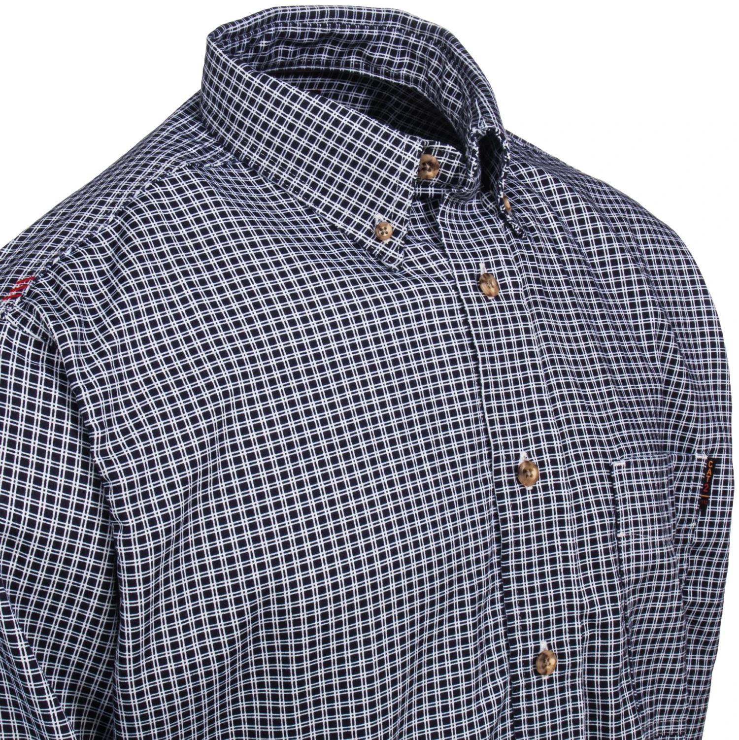Ariat FR Work Shirts: Flame-Resistant CAT 2 Men's 10013513 Blue Plaid Twill Work Shirt