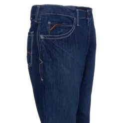 Ariat Work FR Jeans: FR M4 Boundary 10016174 Men's Shale Blue Boot Cut Jeans