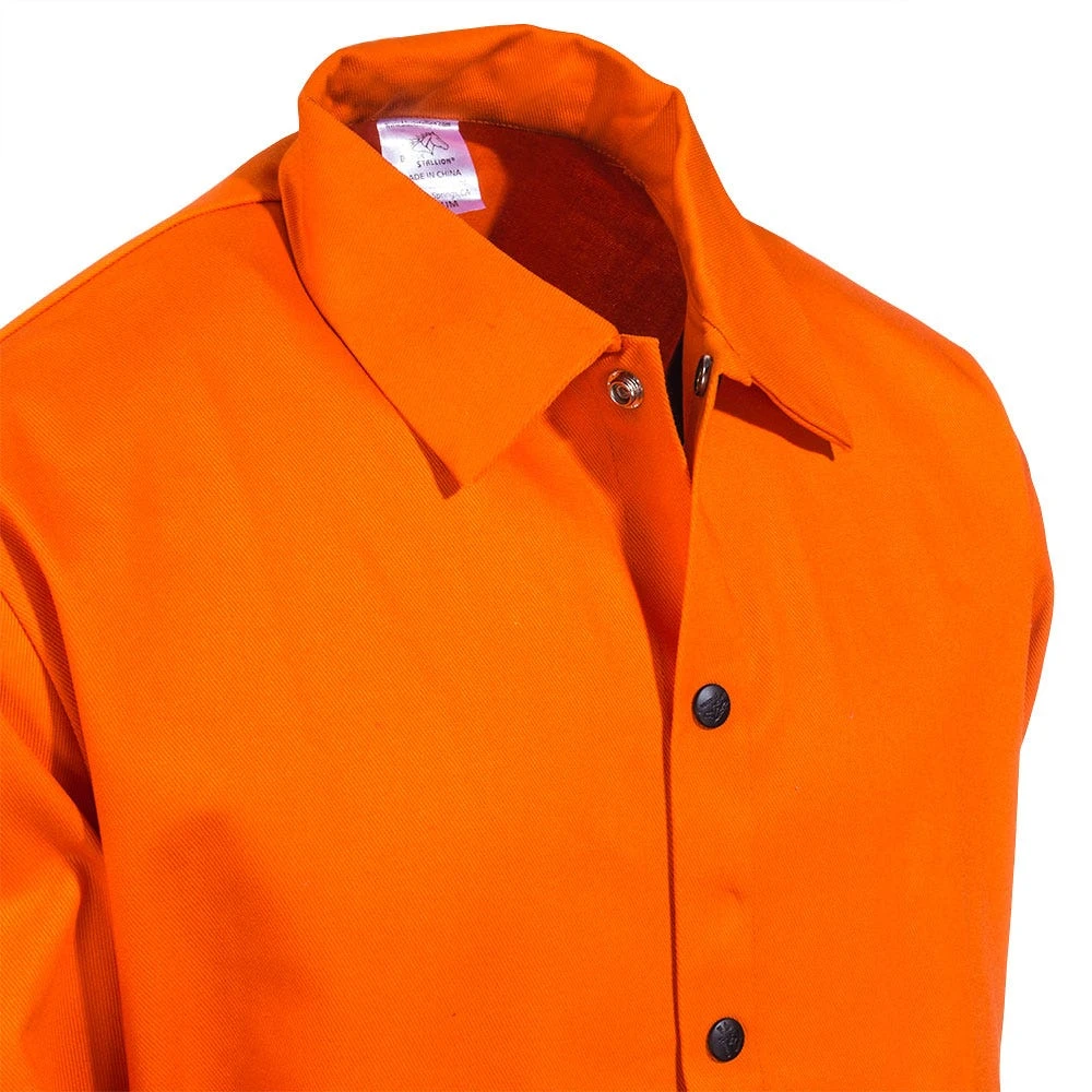 Black Stallion Jackets: Men's FO9 30C Orange High-Visibility Flame-Resistant Welding Jacket - Image 2