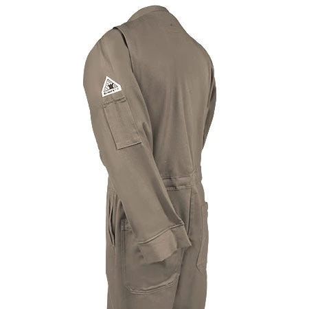 Bulwark Coveralls: Men's CEB2 KH Flame-Resistant Cotton Khaki Coveralls - Image 2