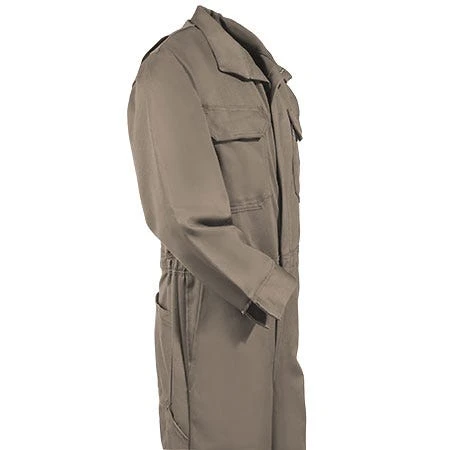 Bulwark Coveralls: Men's CEB2 KH Flame-Resistant Cotton Khaki Coveralls