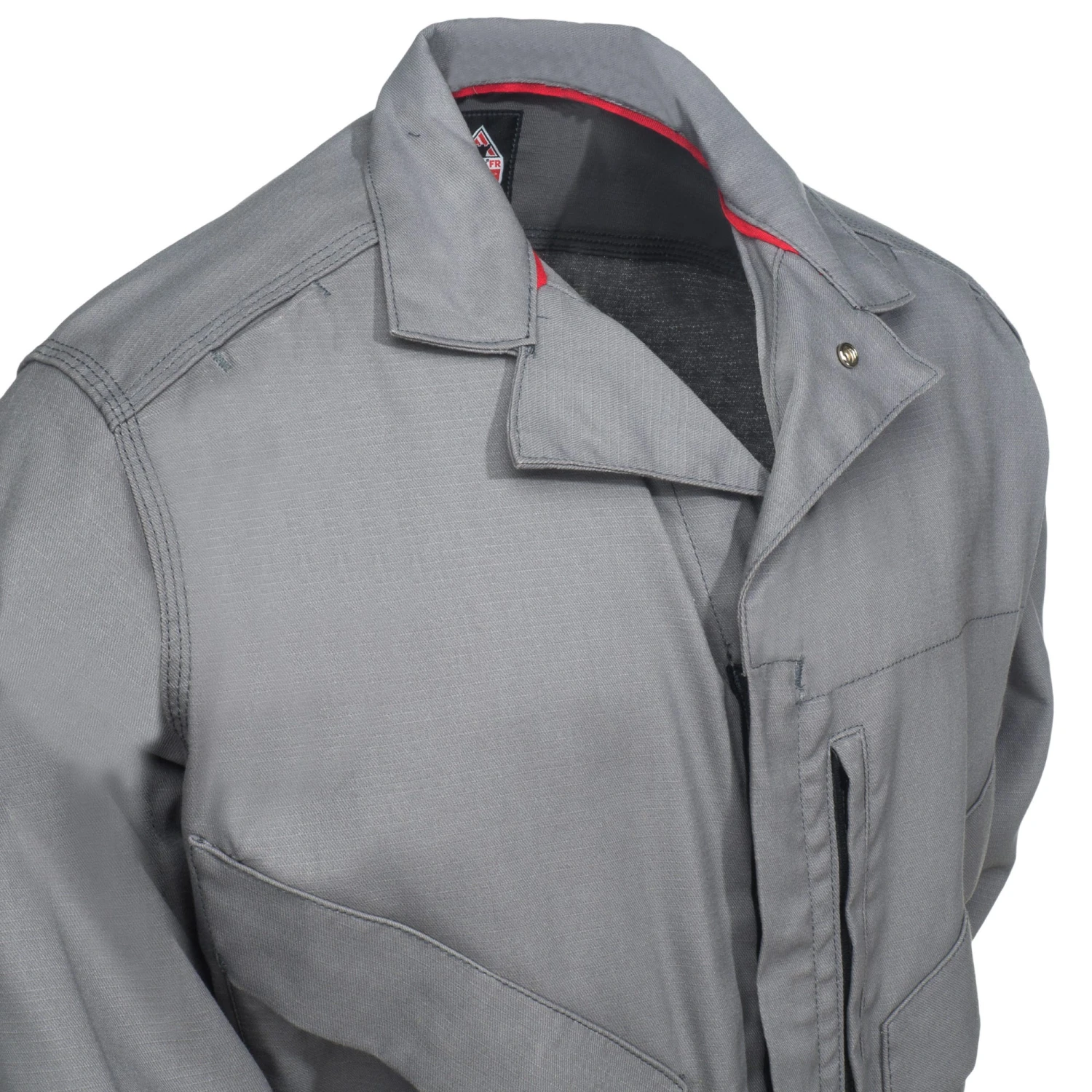 Bulwark Coveralls: Men's QC10 GY IQ Series Endurance FR Grey Premium Coveralls - Image 3