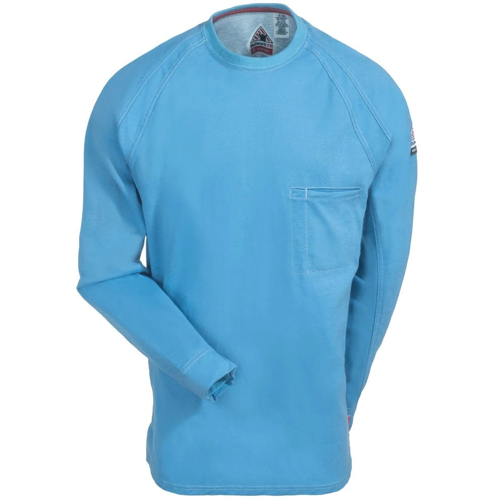 Bulwark Shirts: Men's Blue QT32 BL Flame-Resistant IQ Long Sleeve Shirt - Image 2