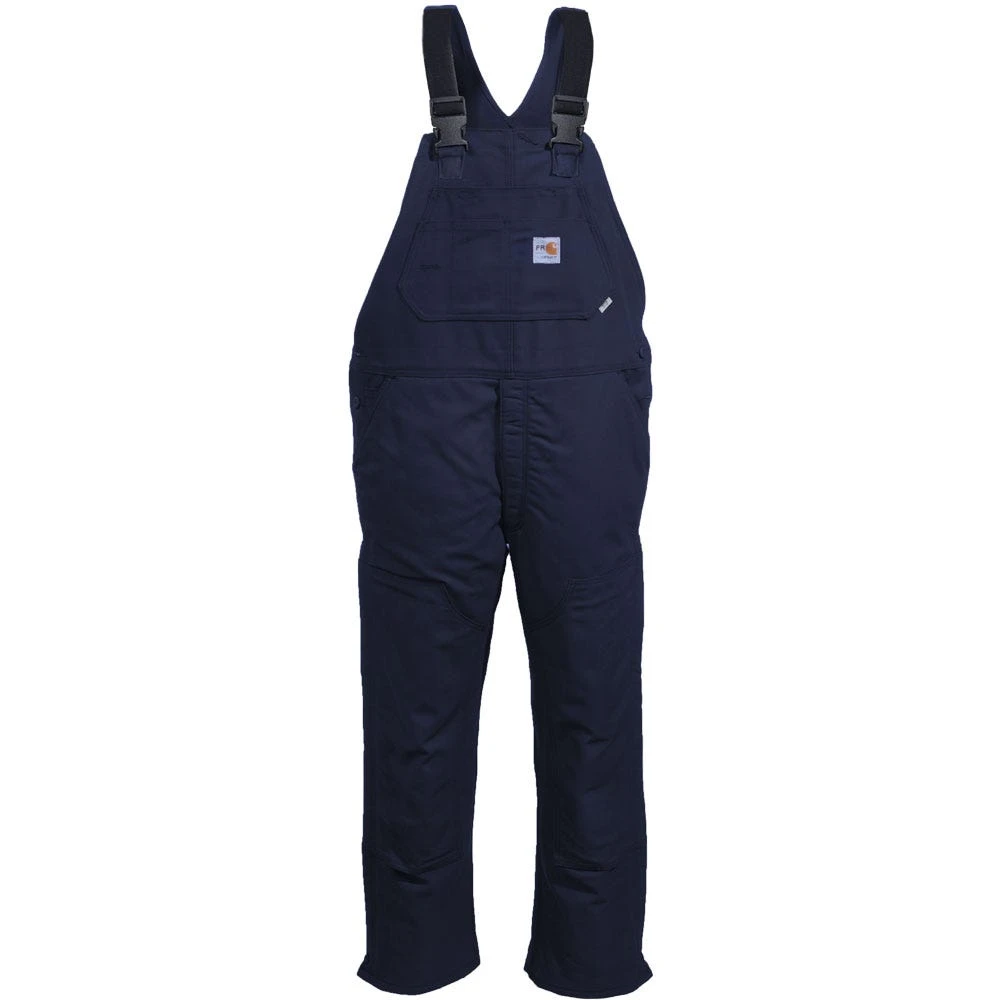 Carhartt Overalls: Men's 101627 410 Navy Blue FR Cotton Duck Bib Overalls - Image 2