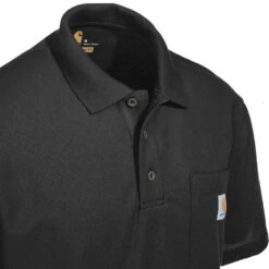 Carhartt Shirts: Men's K570 BLK Black Contractor's Work Pocket Polo Shirt
