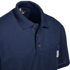 Carhartt Shirts: Men's K570 NVY Blue Contractor’s Work Pocket Polo Shirt