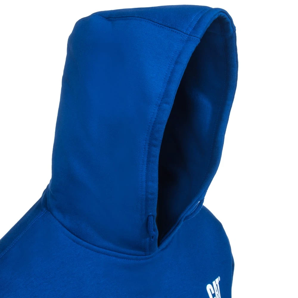 CAT Apparel Sweatshirts: Men's 1910709 95B Bright Blue Trademark Banner Hooded Sweatshirt - Image 4