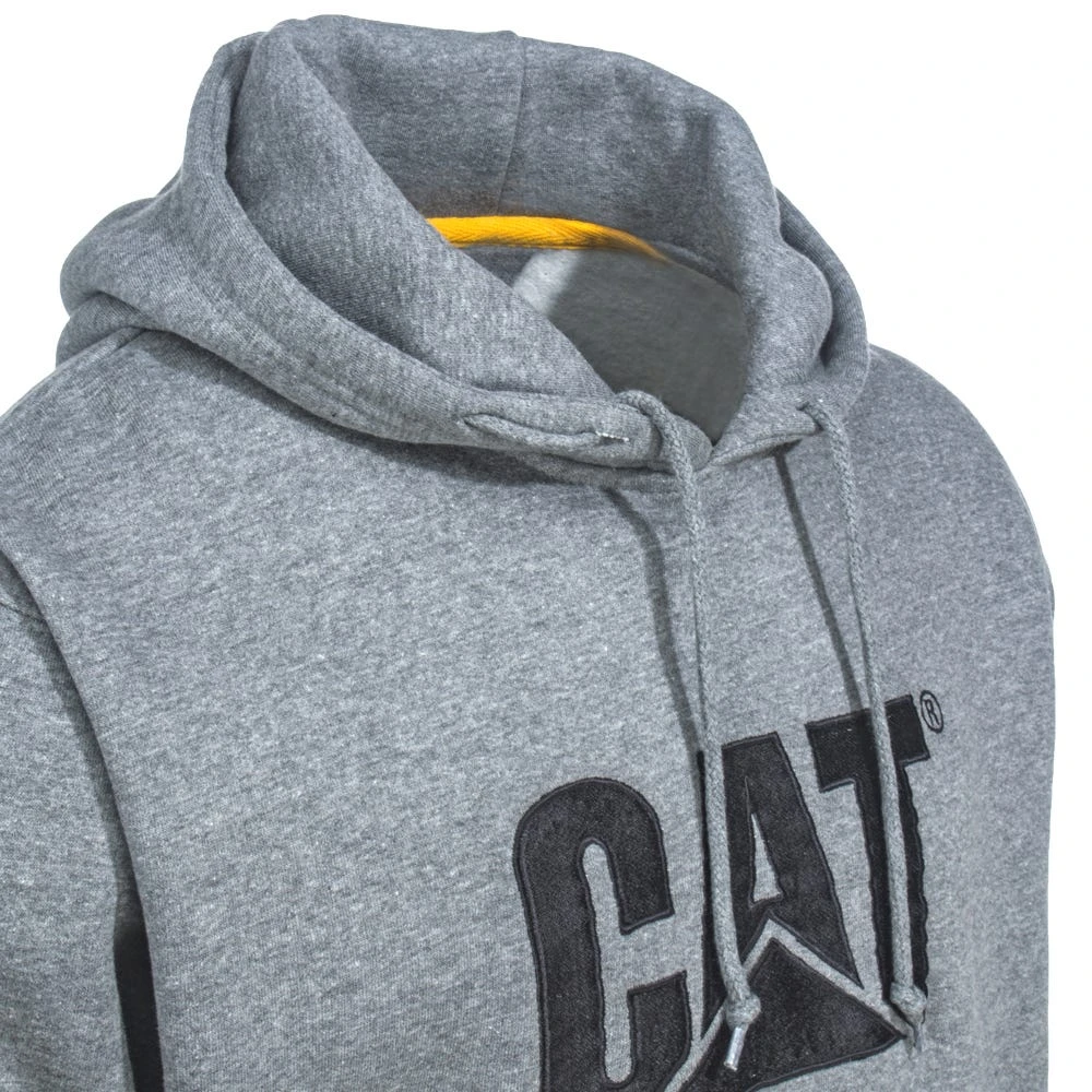 CAT Apparel Sweatshirts: Men's W10646 004 Dark Heather Grey Trademark Hooded Sweatshirt - Image 2