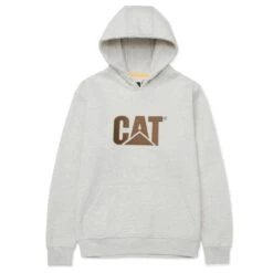 Caterpillar Sweatshirts: Men's W10646 13325 Cream Heather Trademark Hooded Sweatshirt