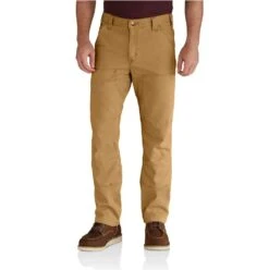 Carhartt Pants: Men's 102802 918 Hickory Rugged Flex Rigby Double Front Pants