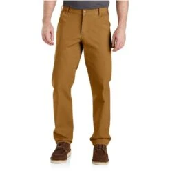 Carhartt Pants: 103279 211 Carhartt Brown Rugged Flex Relaxed Fit Duck Utility Work Pant