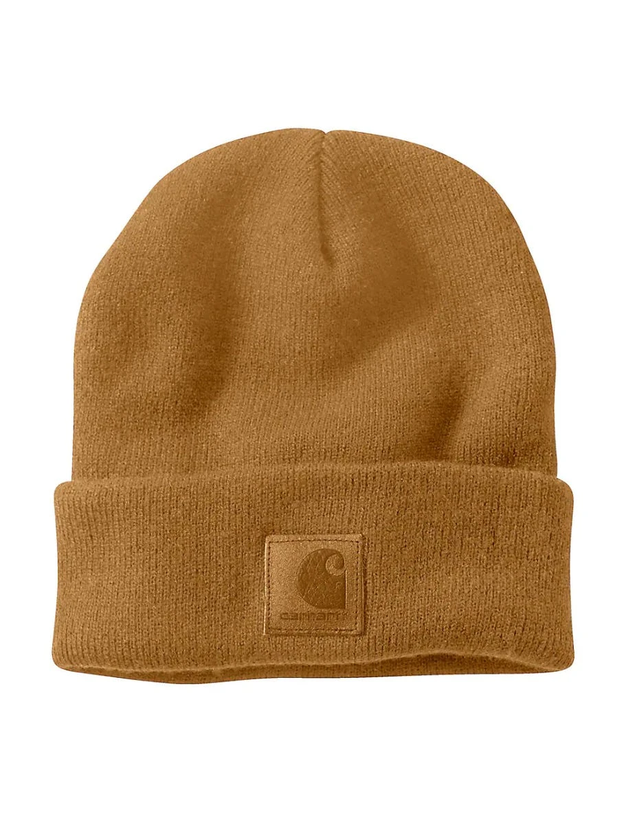 Carhartt Hats: 101070 BRN Carhartt Brown Black Label Watch Hat